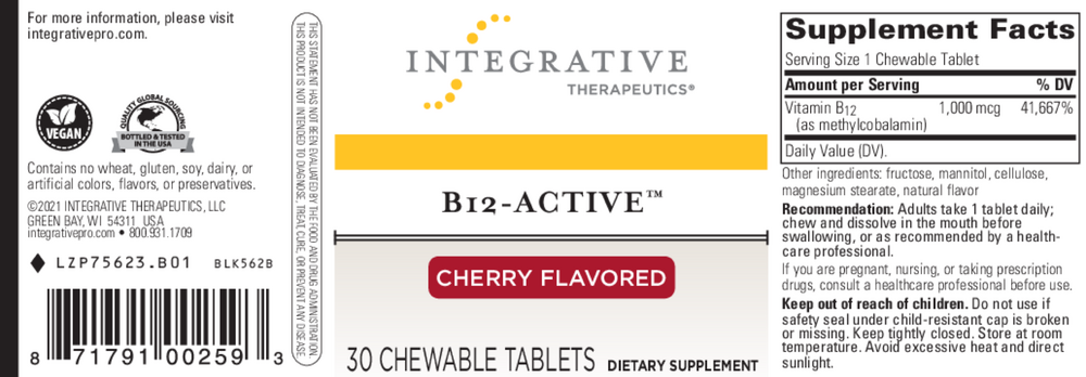 Integrative Therapeutics B12-Active Chewable — view 2