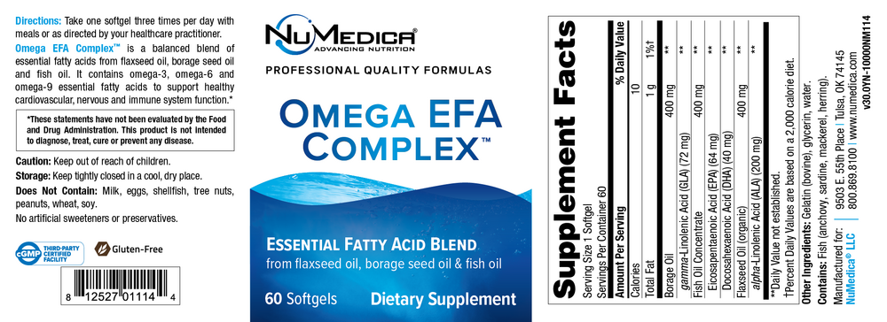NuMedica Omega EFA Complex™ — view 2