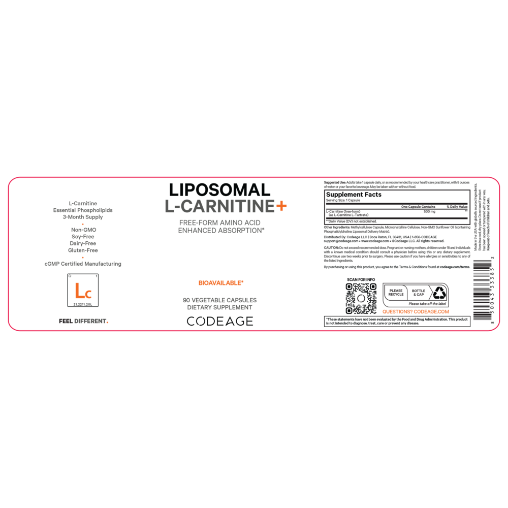 Codeage Liposomal L-Carnitine+ — view 2