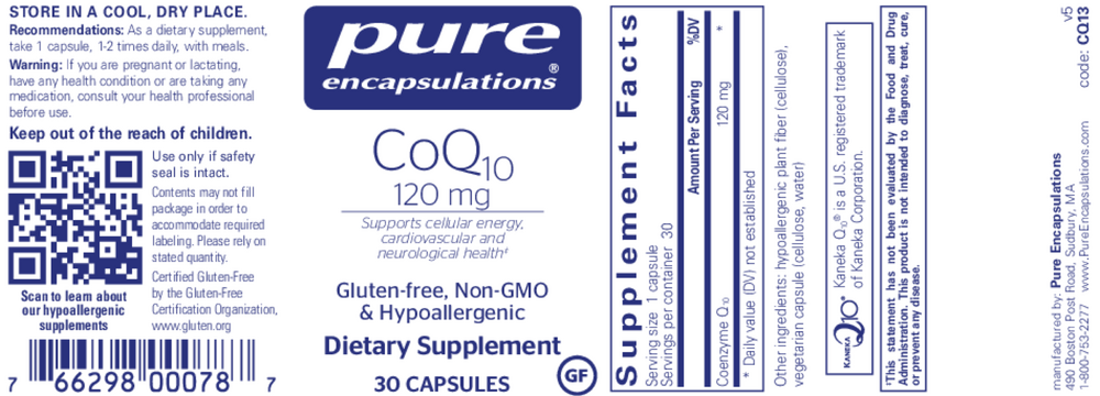 Pure Encapsulations CoQ10 120mg — view 2