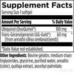 CoQnol™ 100 supplement facts image — view 2