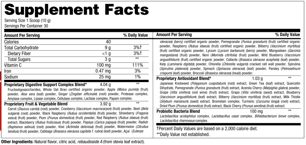 NuMedica Power Green + Reds™ Strawberry Kiwi — view 3
