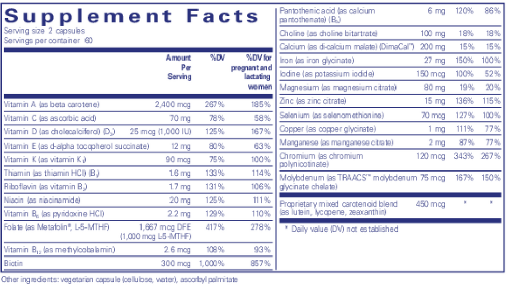 Pure Encapsulations PreNatal Nutrients — view 3