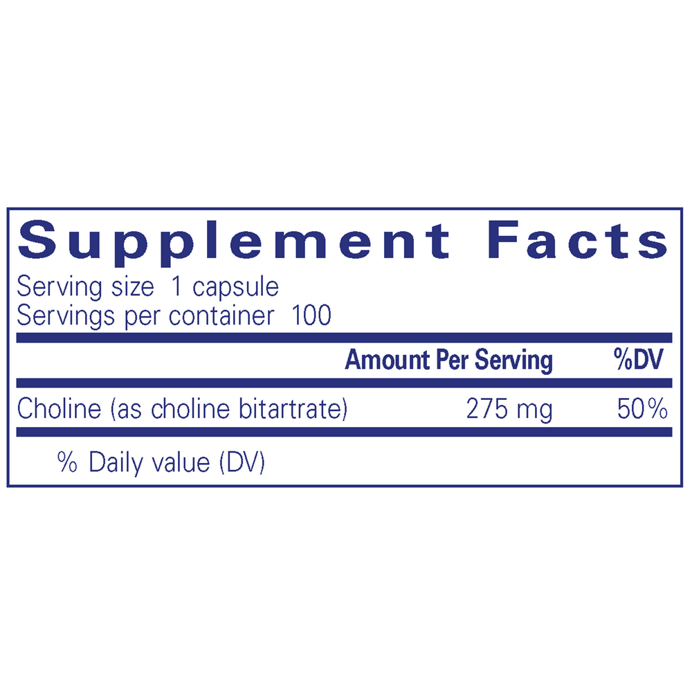 Pure Encapsulations Choline (bitartrate) — view 3