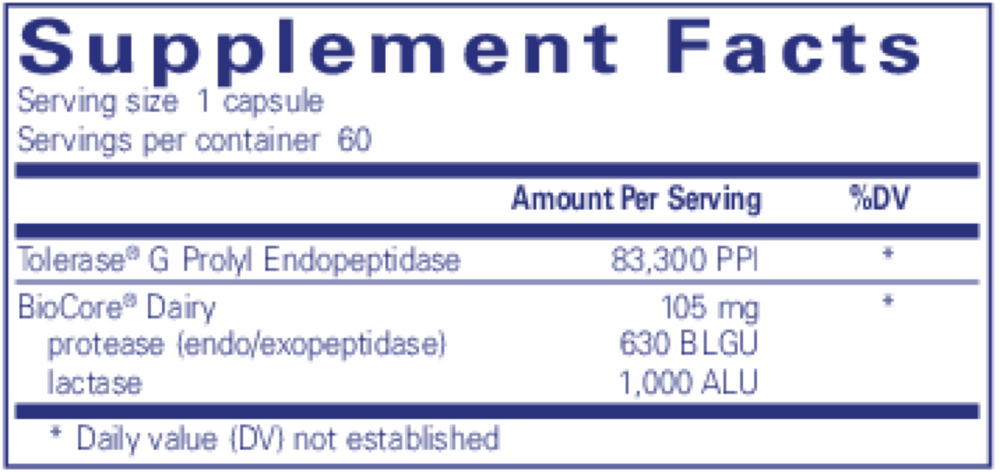 Pure Encapsulations Gluten/Dairy Digest — view 3