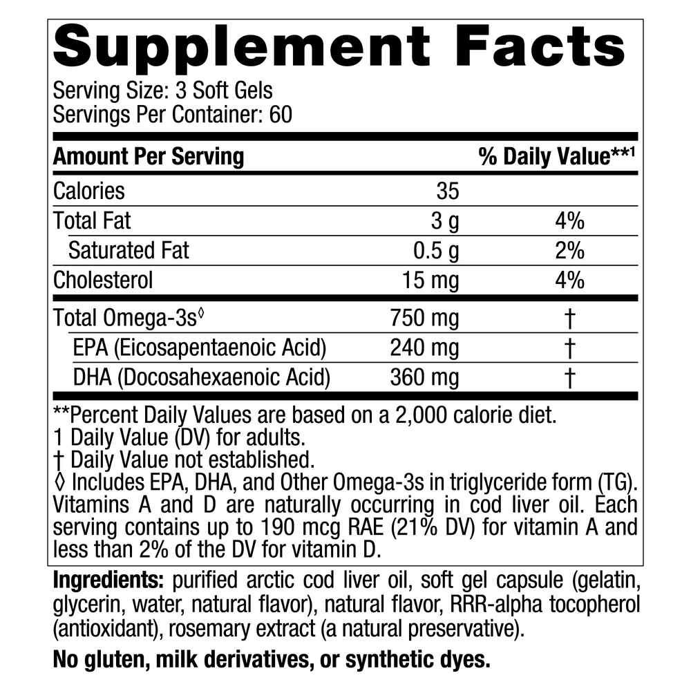 Nordic Naturals Arctic Cod Liver Oil Lemon — view 3