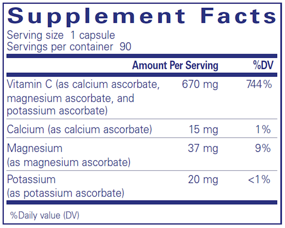 Pure Encapsulations Buffered Ascorbic Acid — view 3