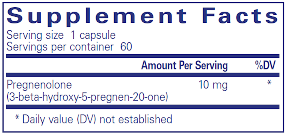 Pure Encapsulations Pregnenolone 10mg — view 3