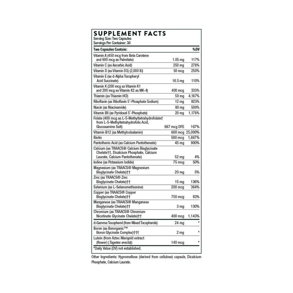 Thorne Basic Nutrients 2/Day - NSF Certified — view 3