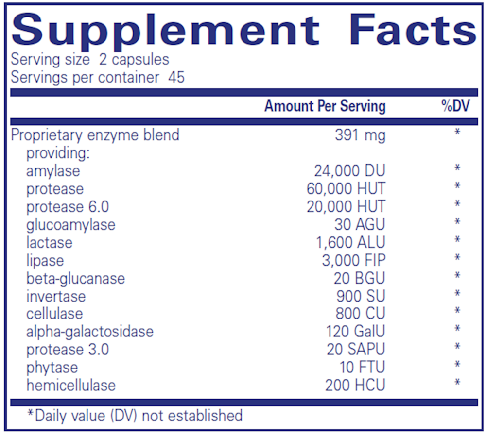 Pure Encapsulations Digestive Enzymes Ultra — view 3