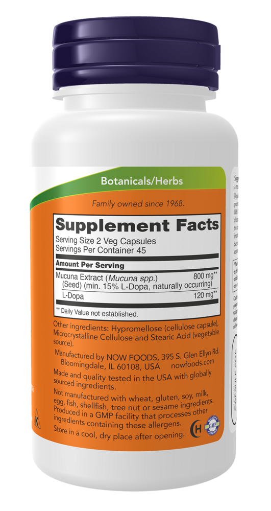 NOW Foods Dopa Mucuna — view 3