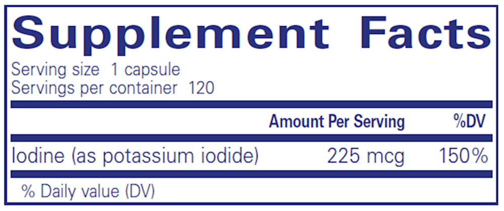Pure Encapsulations Iodine (Potassium Iodide) — view 3