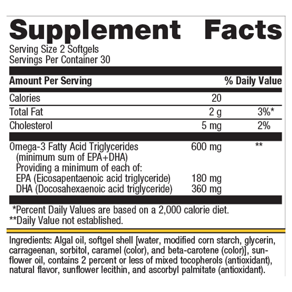 Metagenics OmegaGenics® Algae Omega-3s — view 3