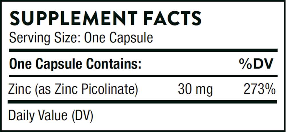 Thorne Zinc Picolinate 30mg — view 3