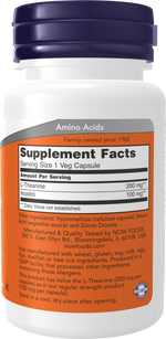 NOW Foods L-Theanine 200mg — view 3 — view 3