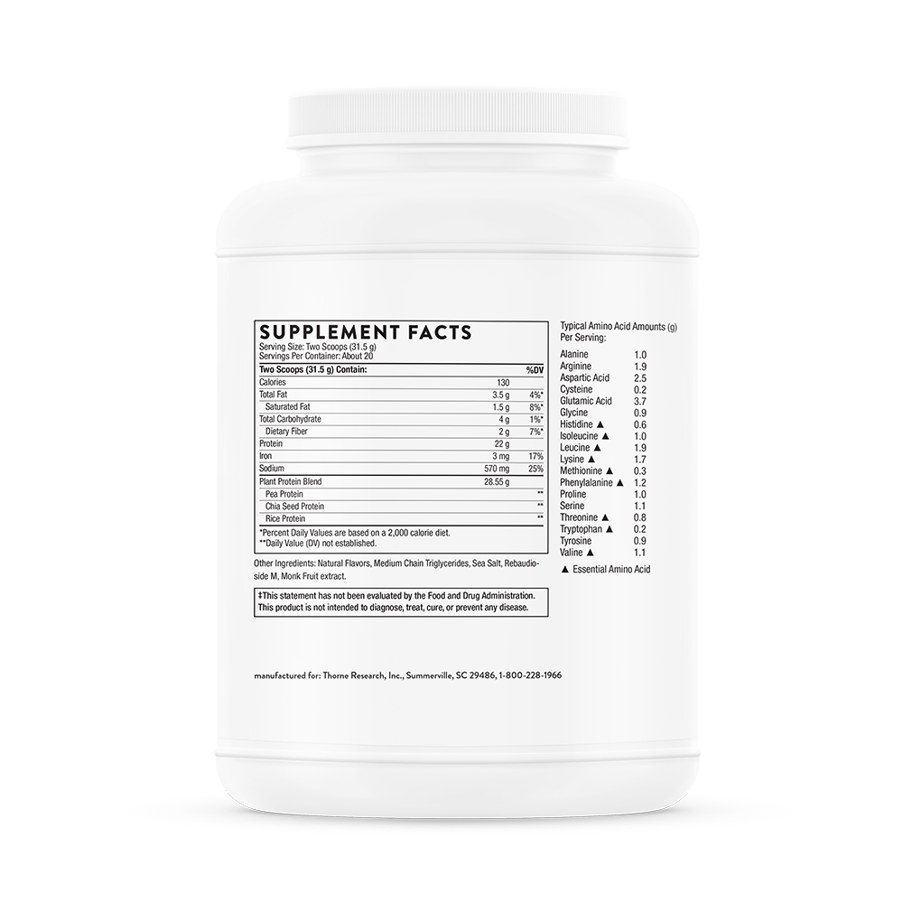 Thorne Plant Protein, Vanilla Flavored — view 3