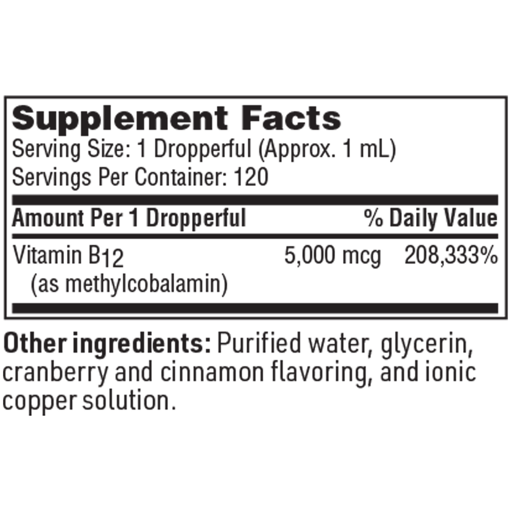 Klaire Labs/SFI Health Vitamin B12 (Methycobalamin) — view 3