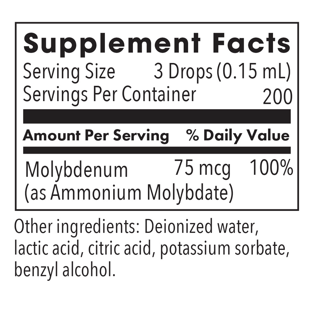 Allergy Research Group Molybdenum (Liquid) — view 3