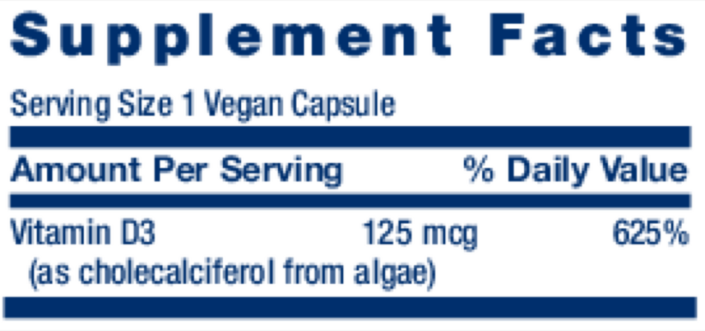 Life Extension Vegan Vitamin D3 125 mcg (5000 IU) — view 3