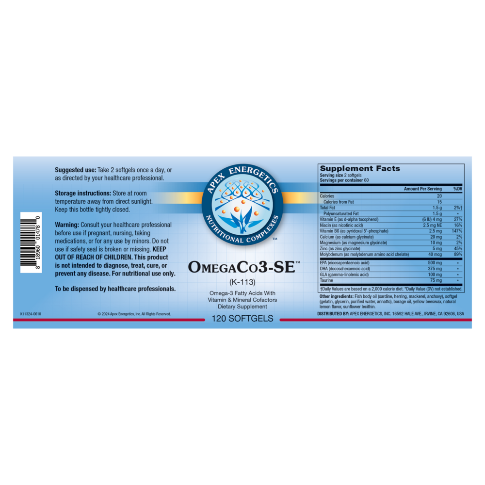 Apex Energetics, Inc OmegaCo3-SE™ — view 3