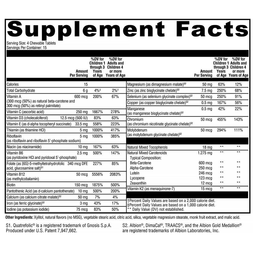 Xymogen ActivNutrients Chewable Mixed Berry (Multivitamin) — view 3