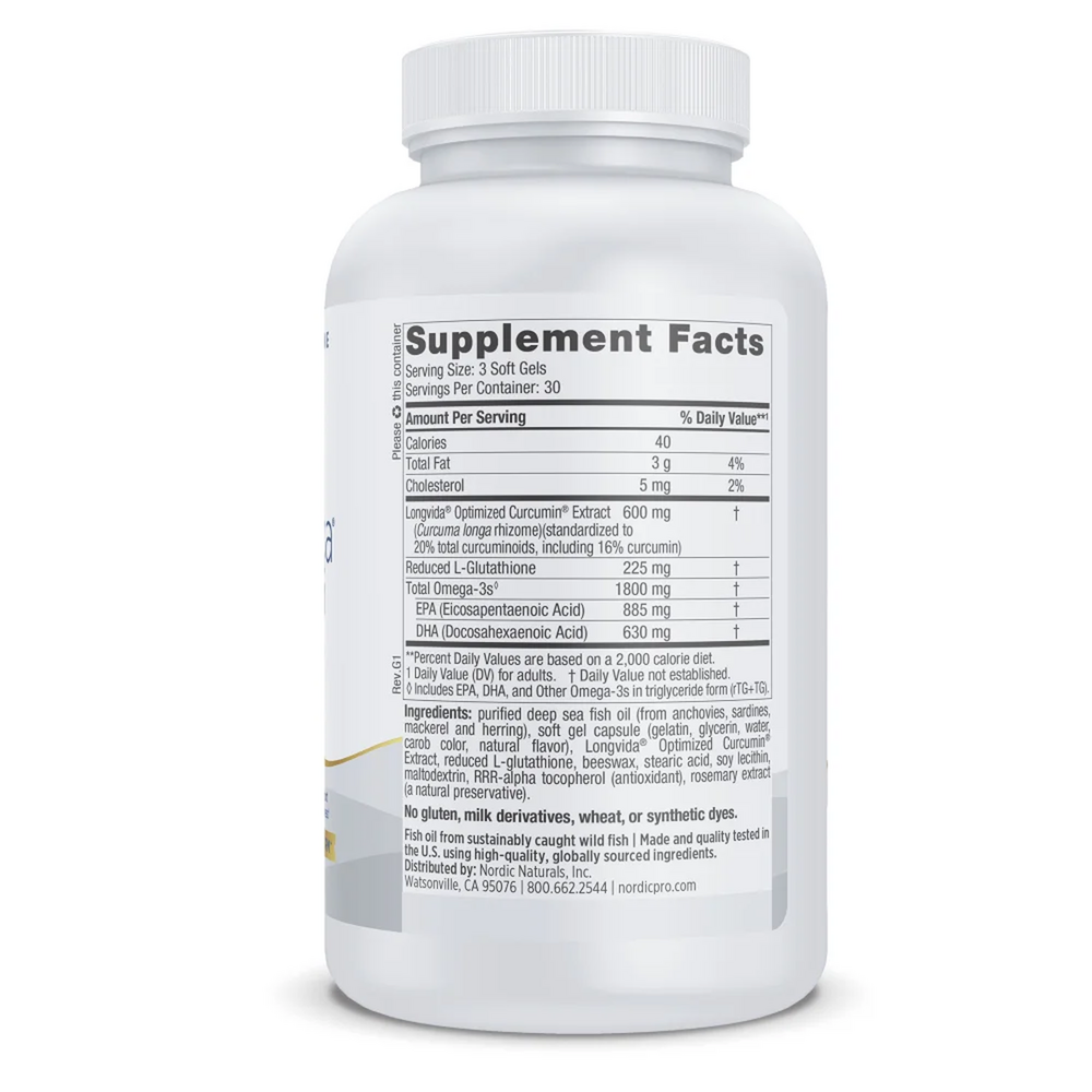 Nordic Naturals ProOmega® Curcumin (Formerly ProOmega CRP) — view 3