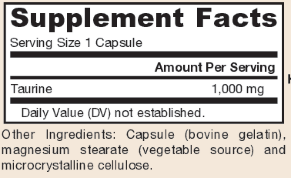 Jarrow Formulas Taurine 1000mg — view 3