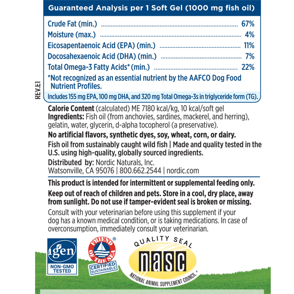 Nordic Naturals Omega-3 Pet Soft Gels — view 3