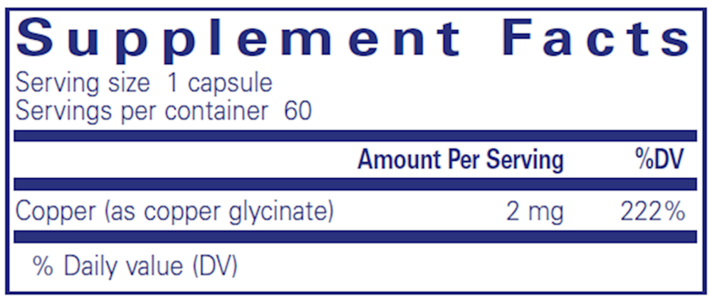 Pure Encapsulations Copper (Glycinate) — view 3