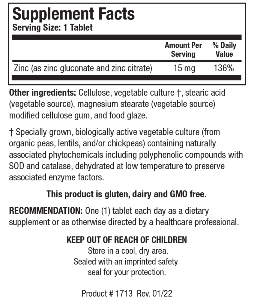 Biotics Research Zn-Zyme™ (Zinc) — view 3