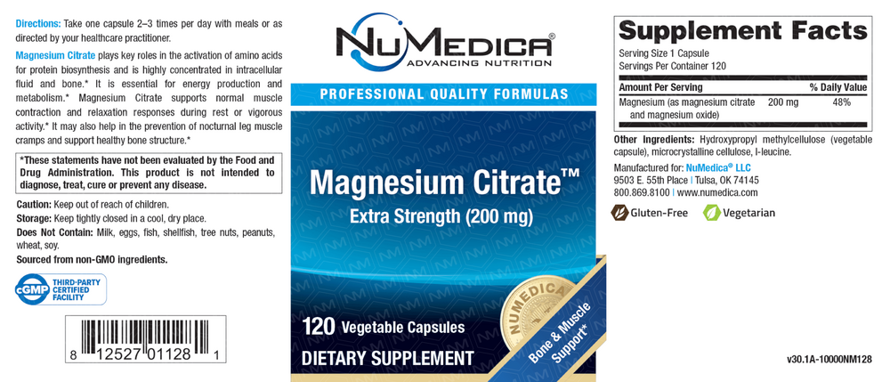 NuMedica Magnesium Citrate — view 3