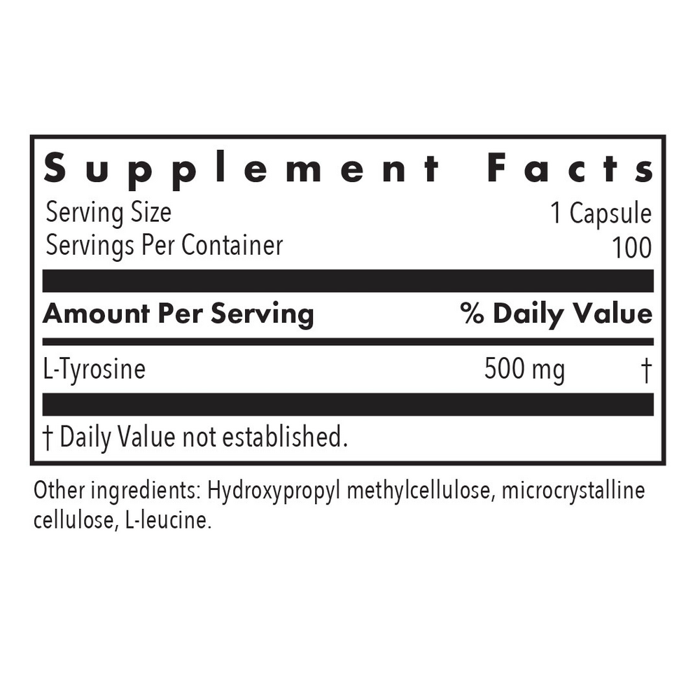 Allergy Research Group L-Tyrosine 500mg — view 3