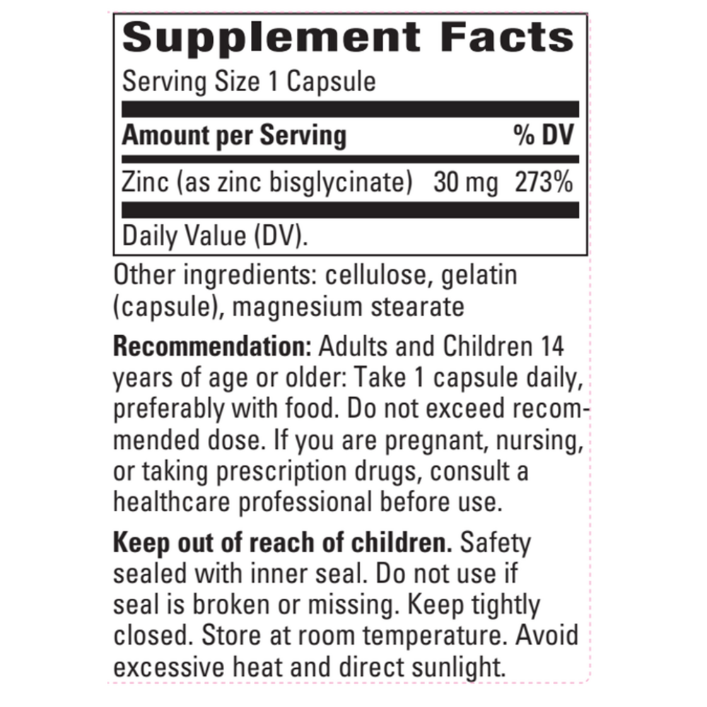 Integrative Therapeutics Zinc Chelate 30mg — view 3