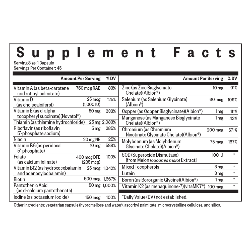 Seeking Health Multivitamin One MF — view 3