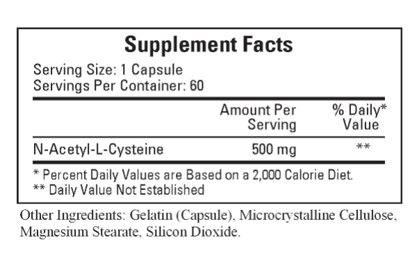 Ecological Formulas/Cardiovascular Research Resbid (N-AcetylCysteine SR 500mg) — view 3
