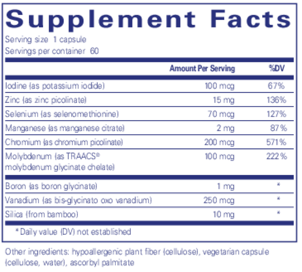 Pure Encapsulations Trace Minerals — view 3