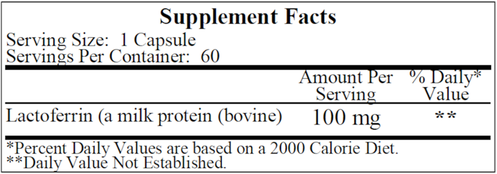 Ecological Formulas/Cardiovascular Research Lactoferrin 100mg — view 3