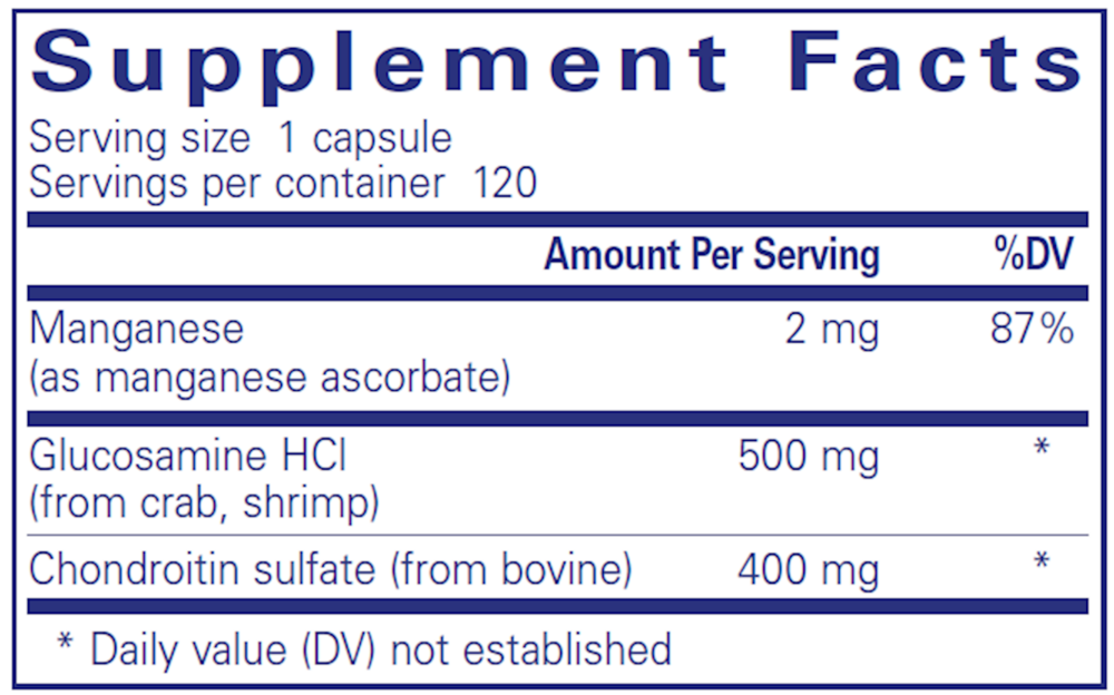 Pure Encapsulations Glucosamine Chondroitin W/ Manganese — view 3