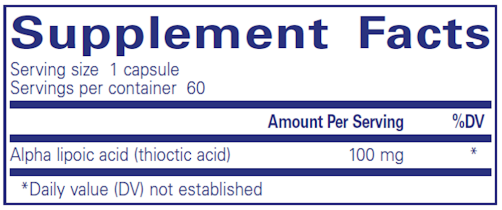 Pure Encapsulations Alpha Lipoic Acid 100mg — view 3