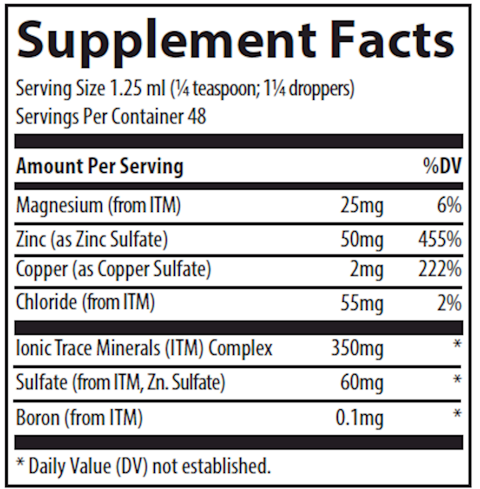 Trace Minerals Research Liquid Ionic Zinc 50mg — view 3