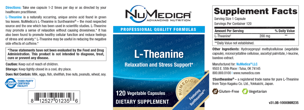 NuMedica L-Theanine — view 3