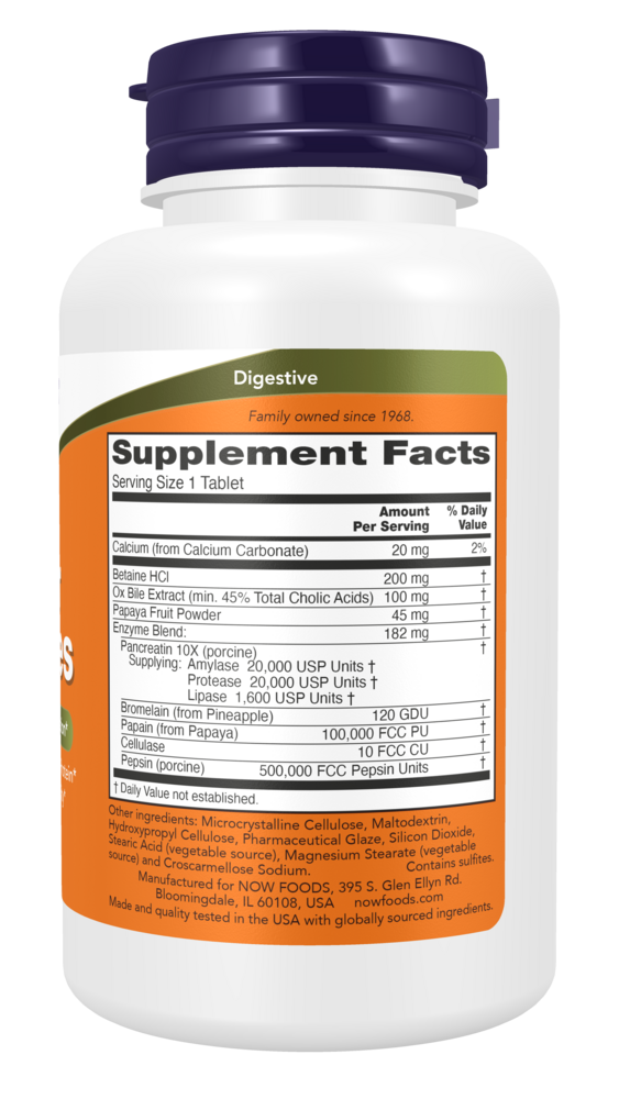 NOW Foods Super Enzymes Tablets — view 3
