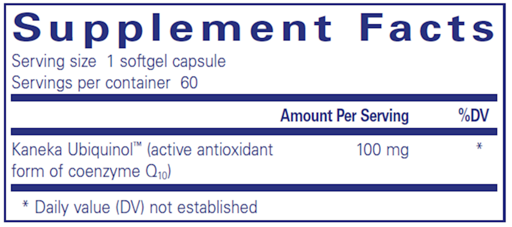 Pure Encapsulations Ubiquinol-QH 100mg — view 3