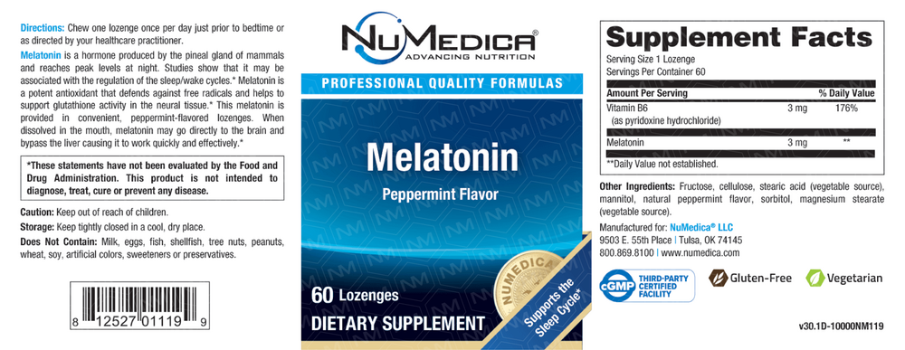 NuMedica Melatonin Lozenges — view 3
