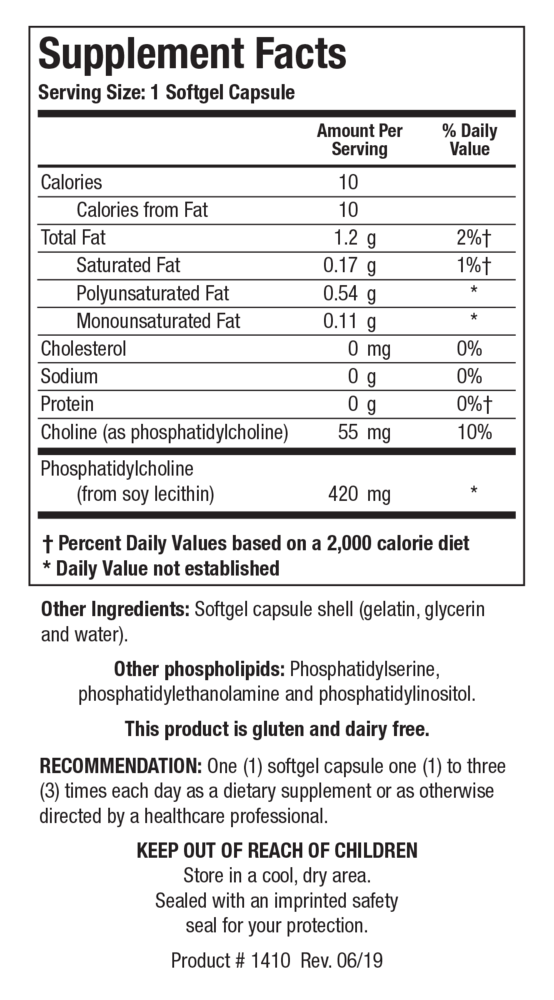 Biotics Research Phosphatidylcholine — view 2