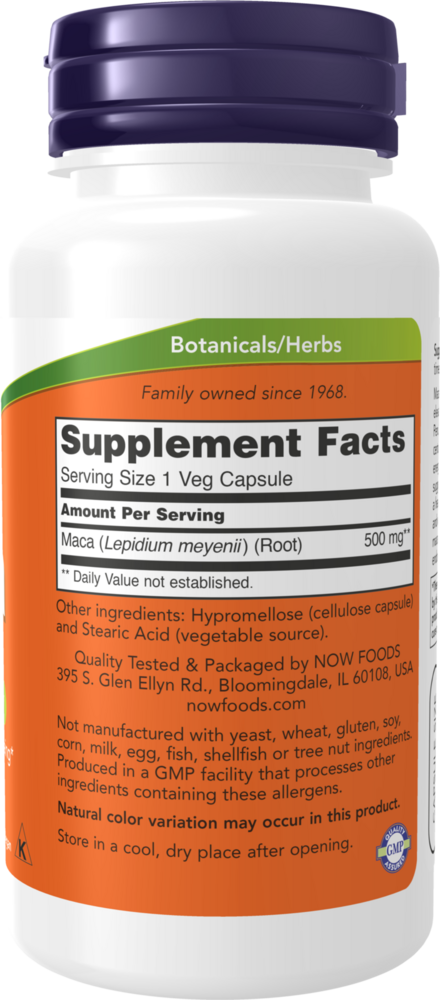 NOW Foods Maca 500mg — view 3