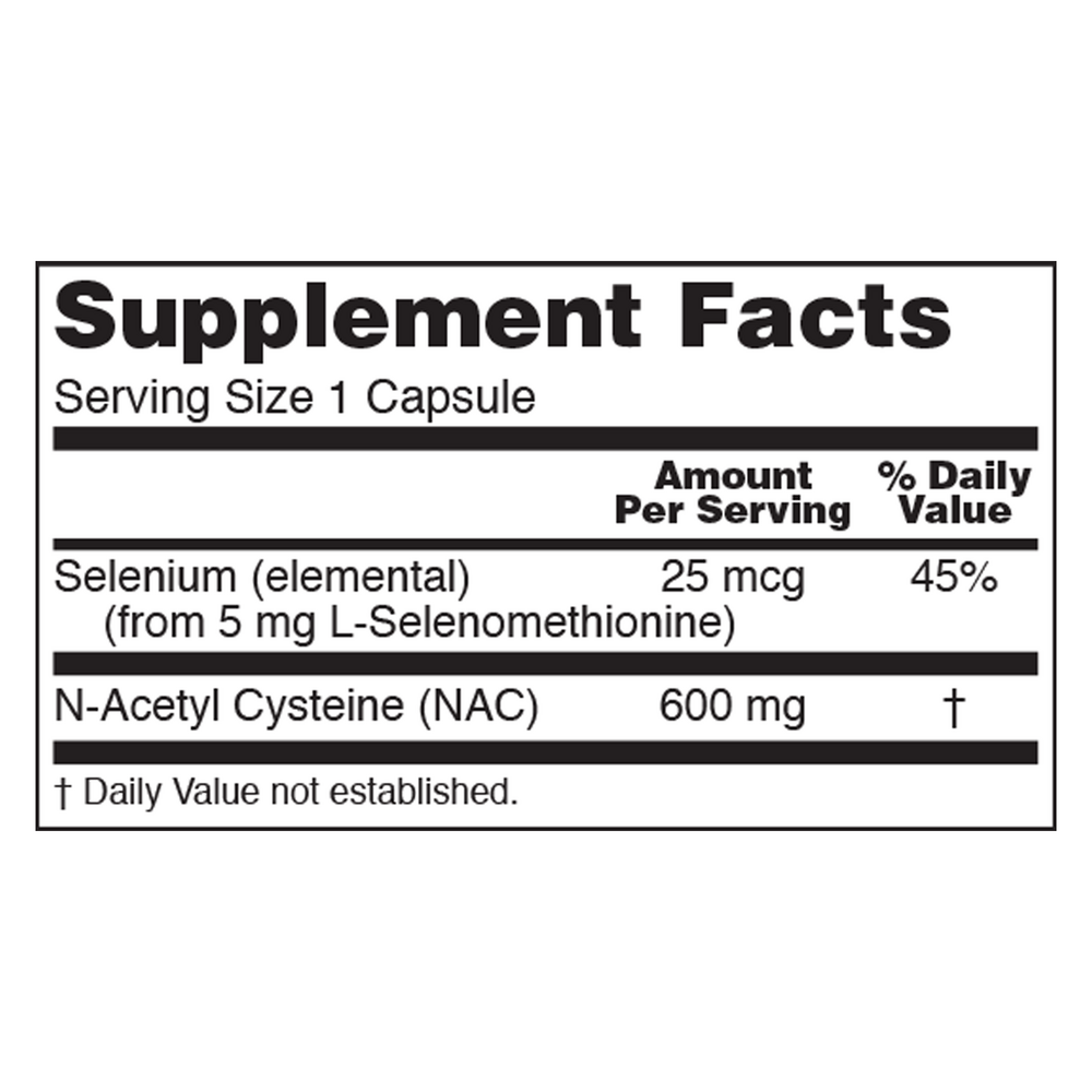 NOW Foods NAC 600mg with Selenium — view 3