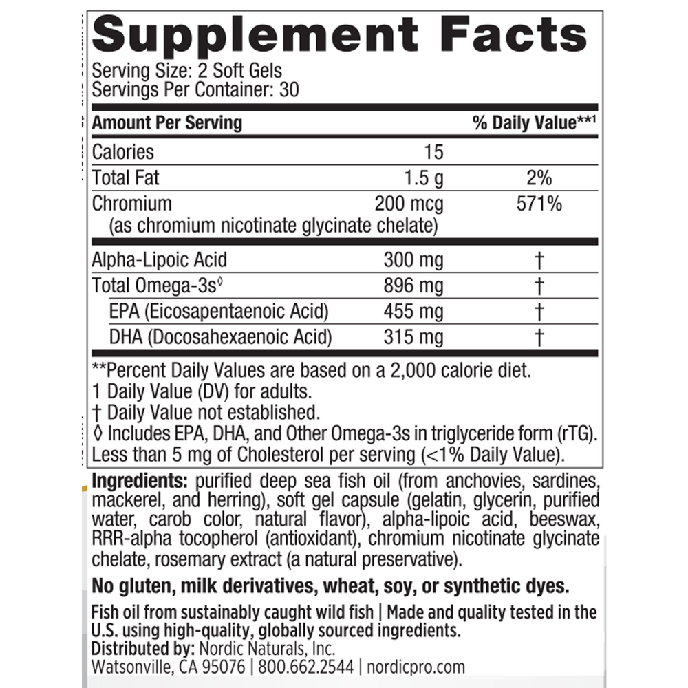 Nordic Naturals ProOmega® Blood Sugar — view 3