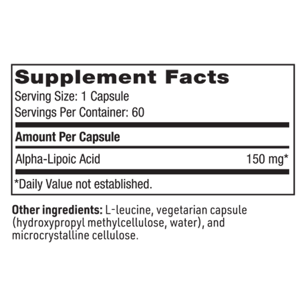 Klaire Labs/SFI Health Alpha-Lipoic Acid 150mg — view 3