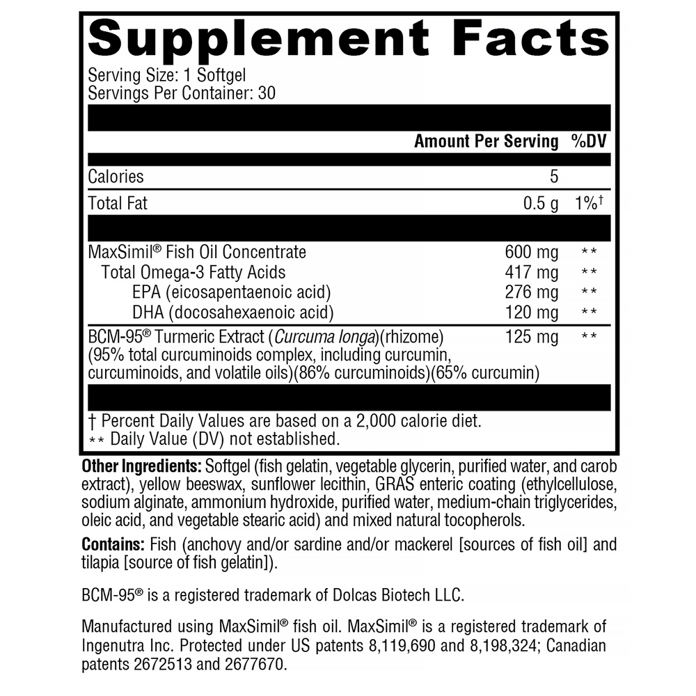 Xymogen Omega MonoPure Curcumin EC — view 3